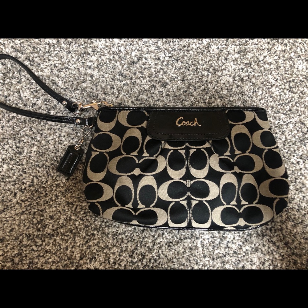 Coach signature wristlet